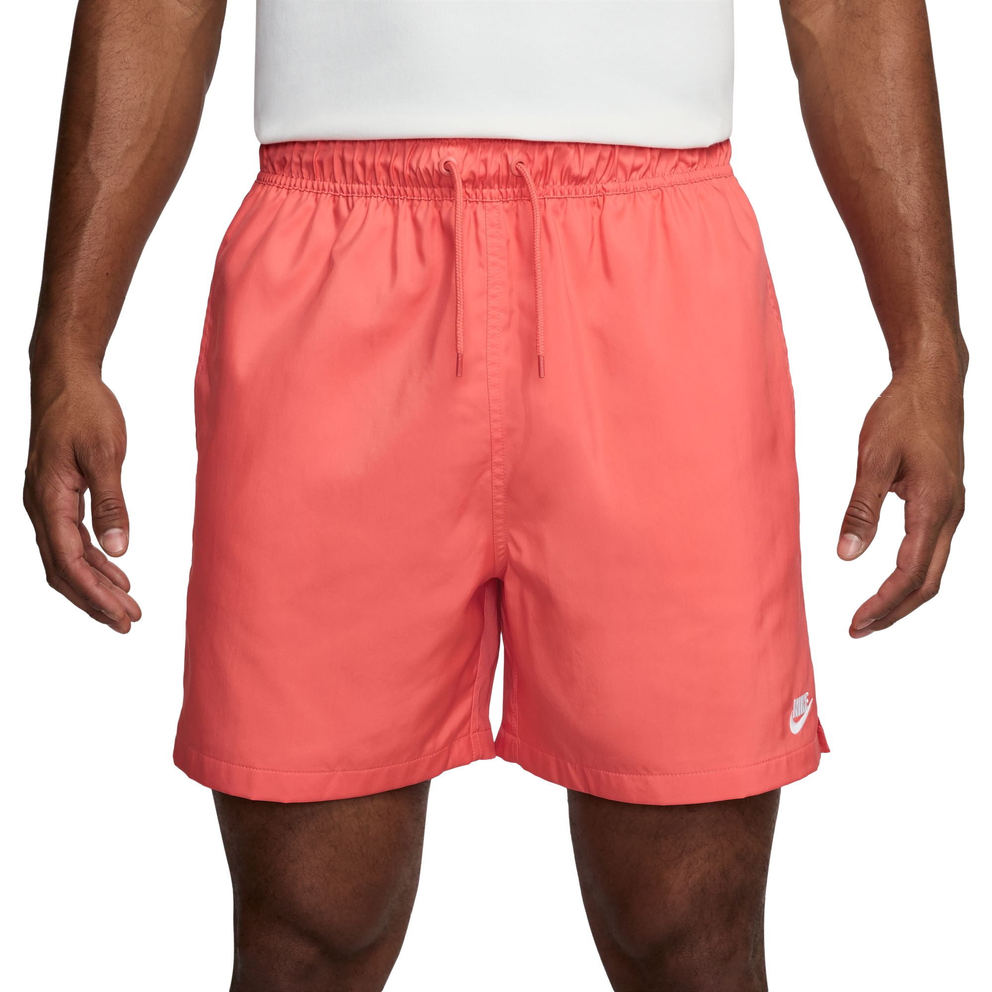Nike Men's Club Woven Flow Shorts-Coral - CORAL